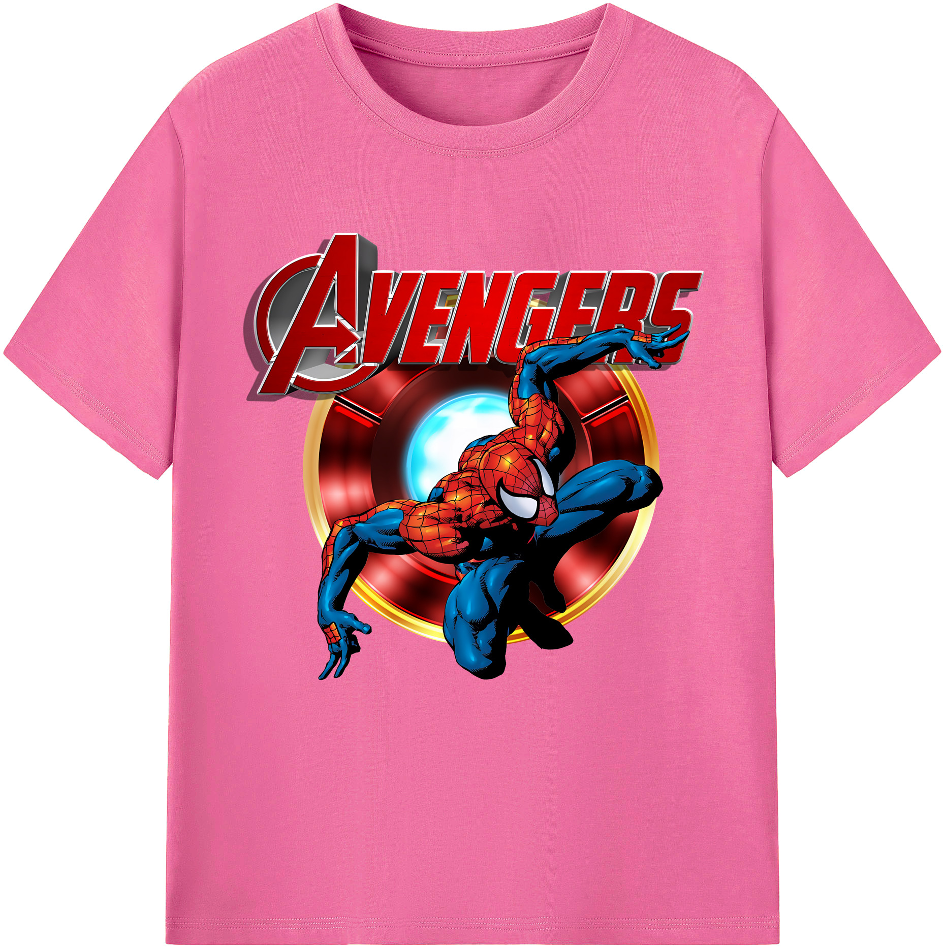 （画像用） Spider Man スパイダーマン レディースカジュアルプリントTシャツ（綿100％）